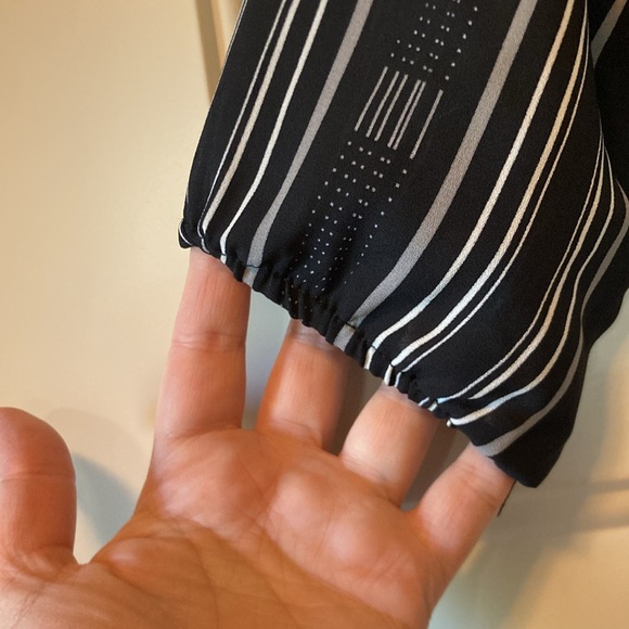 Small My Story Black and White Striped A-Line Dress - Picture 4 of 11